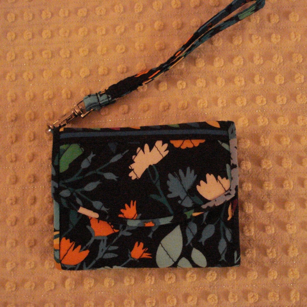 🔵🟠 Vera Bradley Wristlet Wallet - Vibrant Blue & Orange — NWOT 🔵🟠